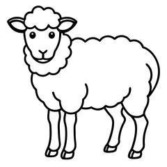 Minimalist Sheep Sketch
