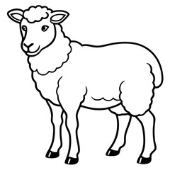 Minimalist Sheep Sketch