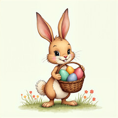 easter bunny with basket