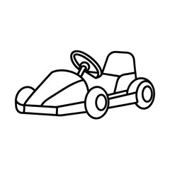 Obraz premium Go kart sport line art