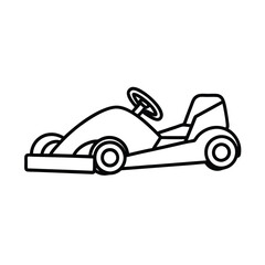 Obraz premium Go kart sport line art
