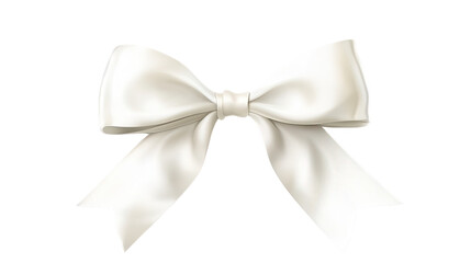 A beautiful white bow perfect for gifts, decorations, and special occasions, adding elegance and charm to any presentation.