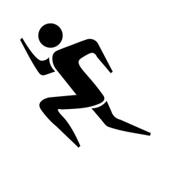 Runner Marathon Running Stick Figure Clip Art Cut File Silhouette
