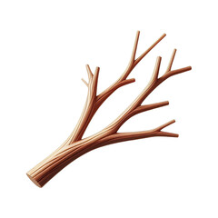 Wooden Branch Twig isolated on transparent background