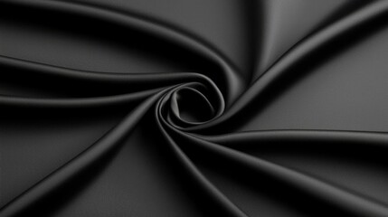Elegant black silk fabric textures home decor image series soft lighting abstract concept