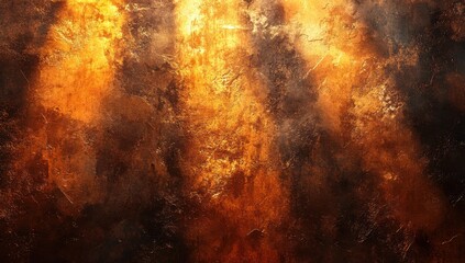 Obraz premium Abstract texture background with warm orange, brown, and golden hues creating a rustic and dynamic visual effect suitable for artistic designs and projects
