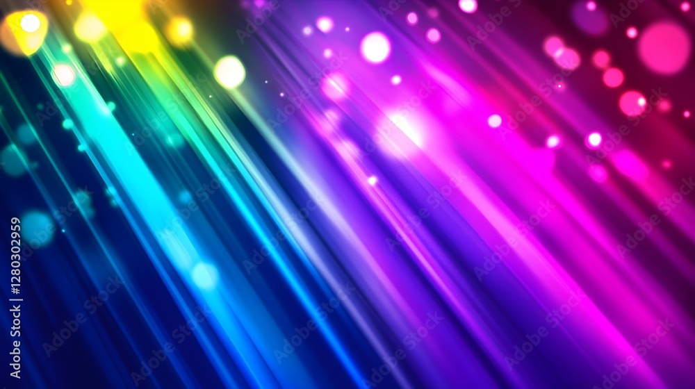 Wall mural light rays minimalist abstract neon light pattern background
