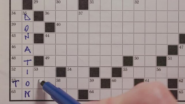 Write word TOGETHER  on crossword puzzle