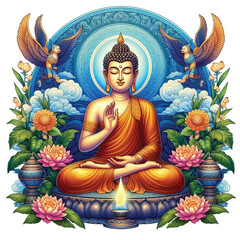 golden buddha statue