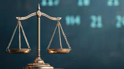 Golden scales of justice symbolizing fairness and balance in law
