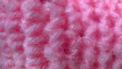 Pink yarn background, soft texture, pink background, abstract background.