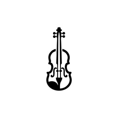Fototapeta premium Elegant Violin Logo Design with Minimalist Style for Music Branding and Classical Orchestra Identity in High-Quality Vector Format for Professional Musicians and Symphony Performances