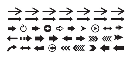 Arrow icon set. arrow black vector  icon. different Arrow icon. Vector Illustration eps 10.