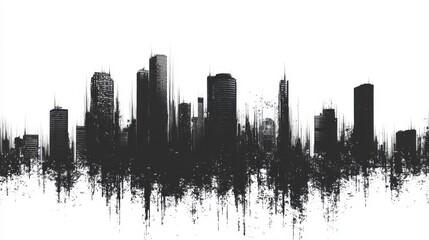 Fototapeta premium Grunge Black and White Stripes Abstract 