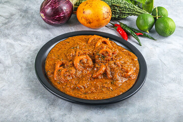 Indian cuisine - Masala with calamari