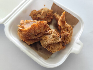Tahu walik. Tahu walik traditional Indonesian food. Tahu walik traditional Indonesian food, in a styrofoam box.