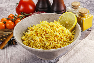 Indian cuisine lemon basmati rice