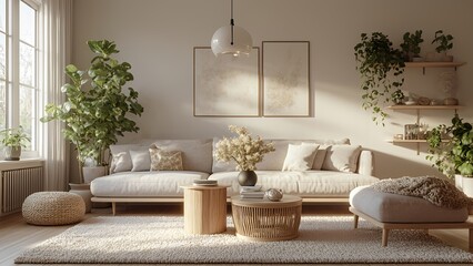 Cozy Scandinavian-style living room