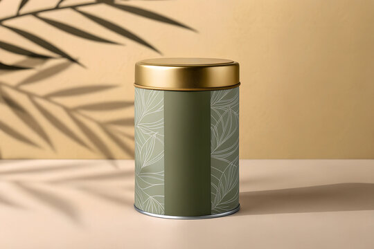 Minimalistic Yerba Mate Tea Packaging Mockup Featuring Elegant Design and Soft Background
