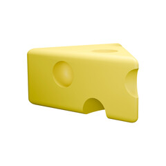 a 3D icon render cheese