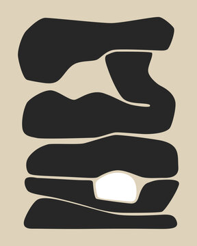 abstract art organic objects bold
