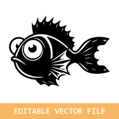 flounder vector silhouette illustration