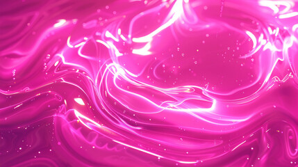 Fototapeta premium Dynamic Flow of Shimmering Neon Pink Liquid