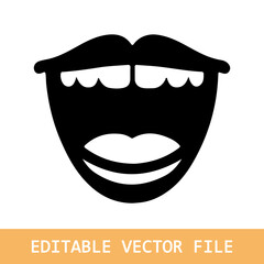 funny cartoon mouth vector, cartoon illustration