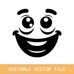 Sweet smile and funny cartoon mouth