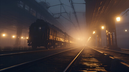 Dusty trains at old station © Latthaphon