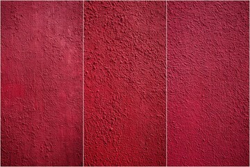 Fototapeta premium Three different shades of red are shown in a close up. The reds are all different shades and are shown in a row