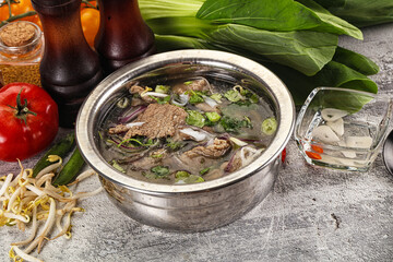 Vietnamese cuisine - Pho Bo soup with beef