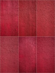 Fototapeta premium Pink wall with three different shades of pink. The wall is made of a textured material. The wall is pink and has a rough texture