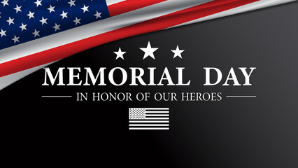 Naklejka premium Memorial Day USA Flag Background