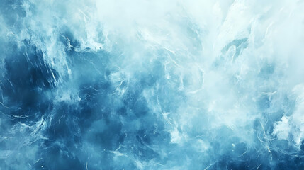 Fototapeta premium Abstract blue ice background, blue and white wave shape marble. Banner background.