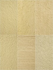 Fototapeta premium The image is a collage of different shades of beige, with a focus on the texture and patterns of the surfaces. Scene is calm and soothing, with the various shades of beige creating a sense of harmony