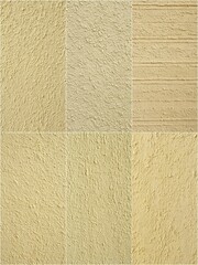 Fototapeta premium A series of different textures, all of which are beige in color. The textures are arranged in a grid, with each row and column featuring a different texture. Scene is one of calmness