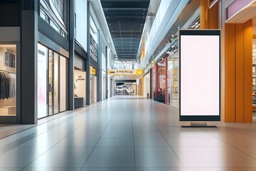 Blank Vertical Poster Billboard Mockup for Advertising