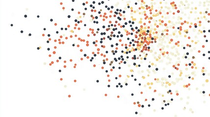 Abstract Colorful Dots White Background