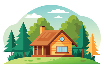 Naklejka premium house in the forest