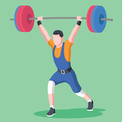 Obraz premium weightlifting athlete vector art design