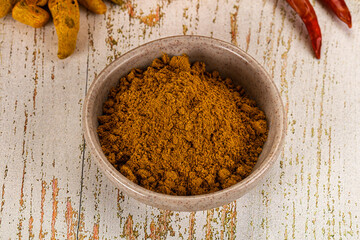 Indian cuisine - curry powder for culinary