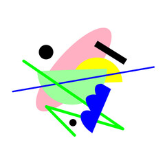 Abstract geometric background. Design poster with the flat figures. Vector illustration.