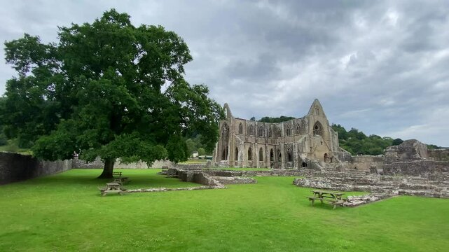 Majestic ancient ruins of Tintern Abbey