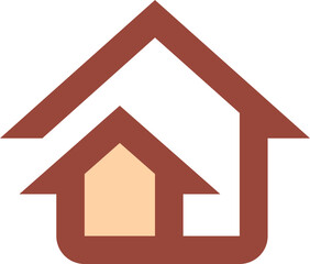 Home icon color fill with garage