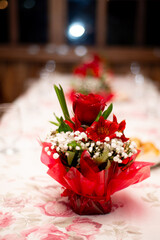 Beautiful bouquet of red roses