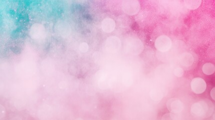 Fototapeta premium Pink teal bokeh lights abstract background texture