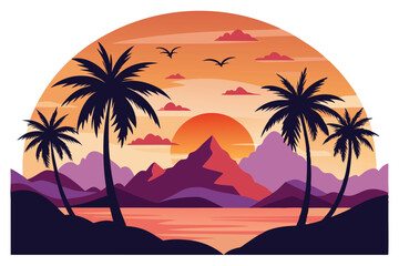 Fototapeta premium palm tree on the beach