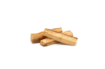 Palo Santo Wood Sticks Isolated on White Background - Aromatic Sacred Incense for Meditation and Cleansing