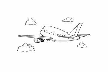 Airplane Coloring Pages for Kids – Fun Aviation Line Art